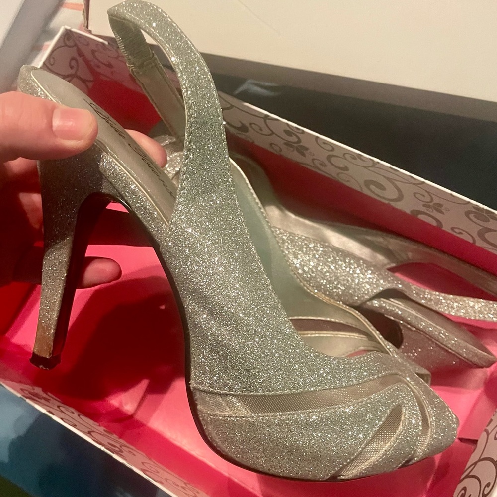 Silver Sparkly Heels